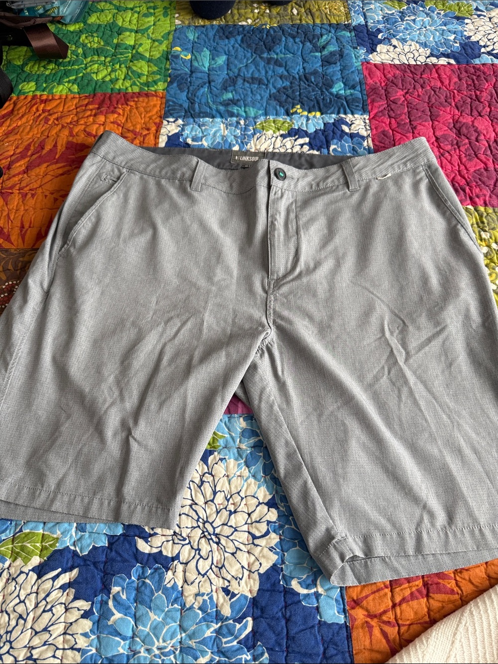 Linksoul Light Gray Flat-Front Men's Shorts